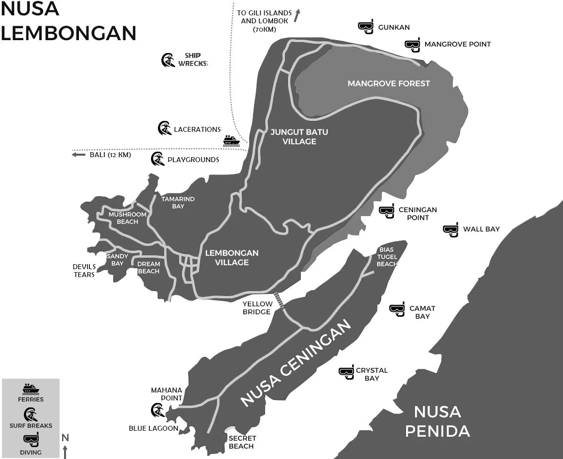 Lembongan map